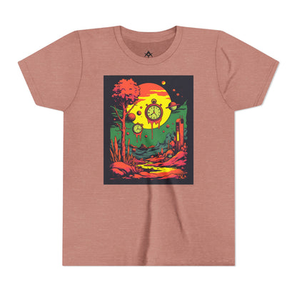 Youth Short Sleeve Tee | Surreal Dripping Geometry