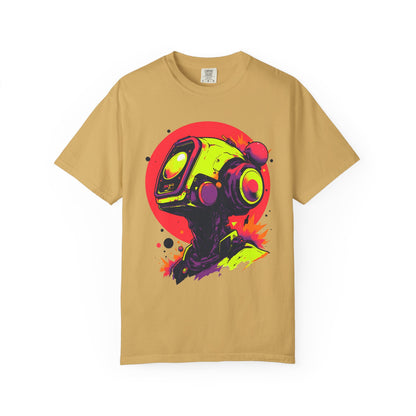 Unisex Garment-Dyed T-shirt | Y2K Abstract Robot T-Shirt Design