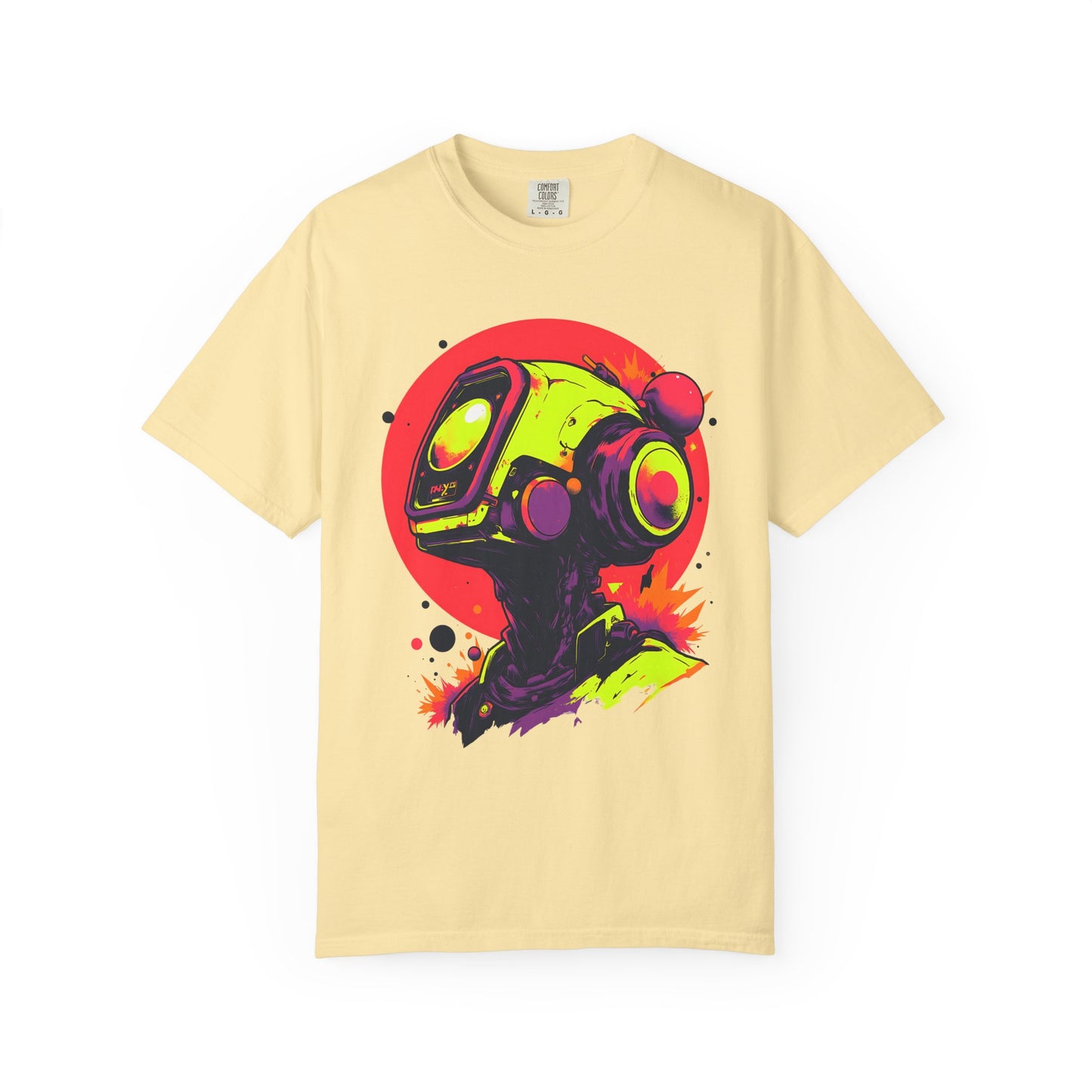Unisex Garment-Dyed T-shirt | Y2K Abstract Robot T-Shirt Design