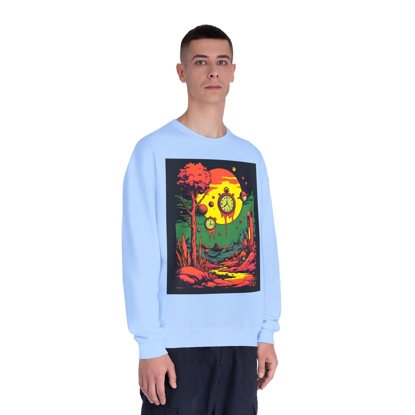 Unisex NuBlend® Crewneck Sweatshirt | Surreal Dripping Geometry