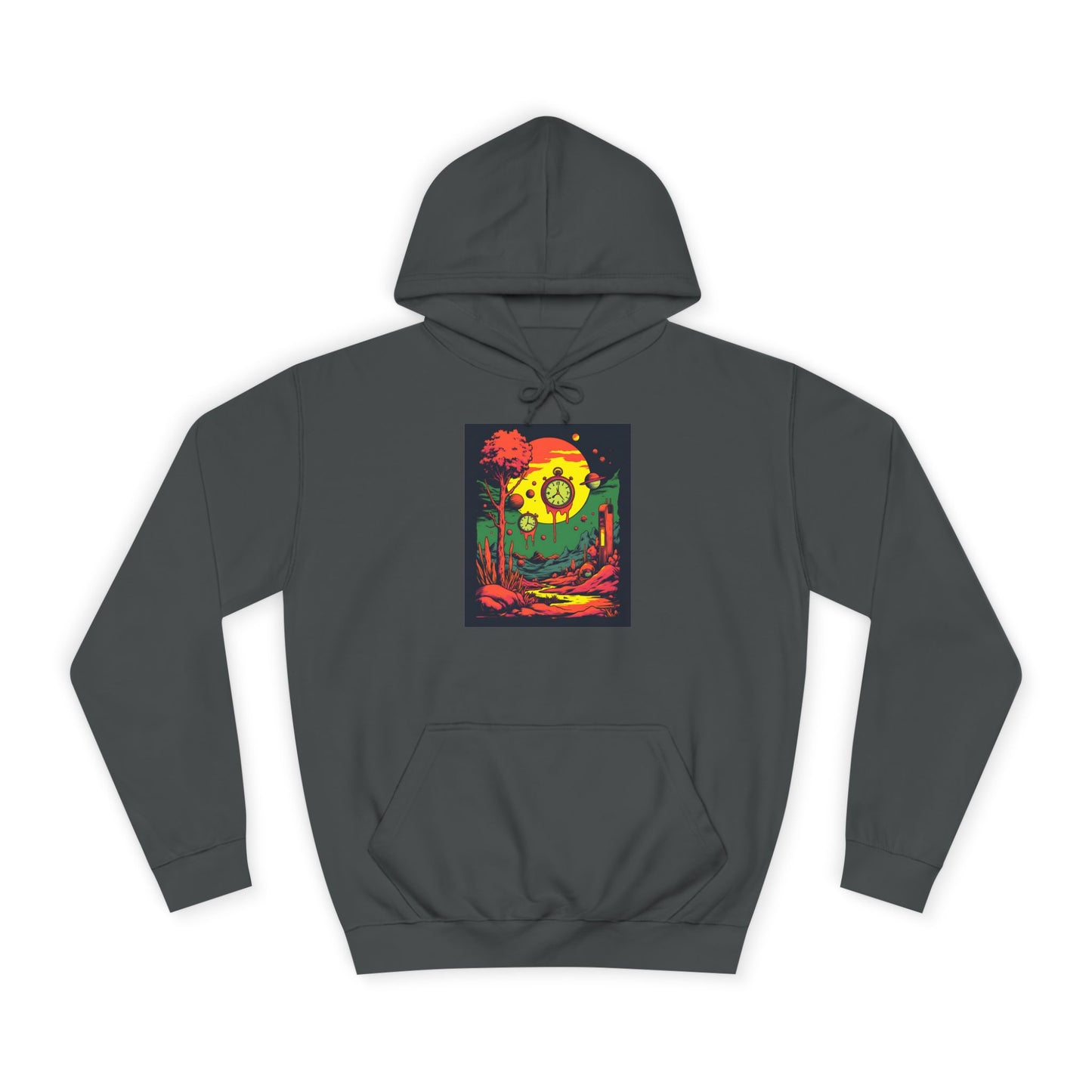 Unisex College Hoodie | Surreal Dripping Geometry