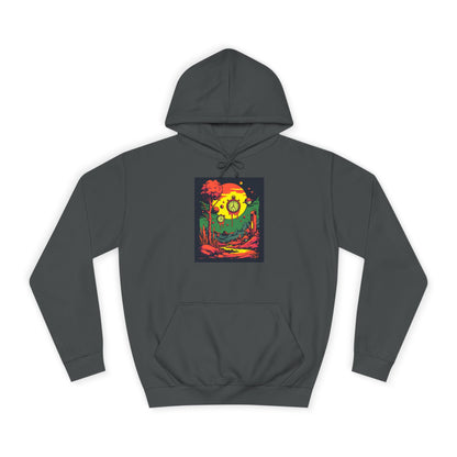 Unisex College Hoodie | Surreal Dripping Geometry