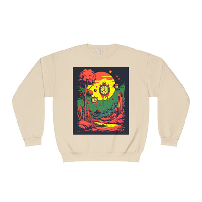 Unisex NuBlend® Crewneck Sweatshirt | Surreal Dripping Geometry