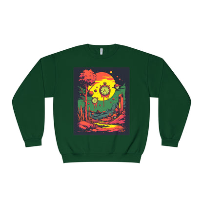 Unisex NuBlend® Crewneck Sweatshirt | Surreal Dripping Geometry