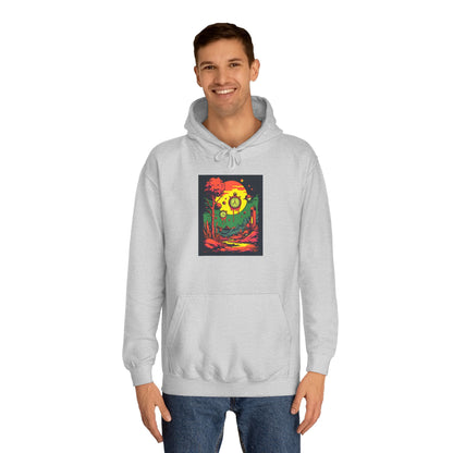 Unisex College Hoodie | Surreal Dripping Geometry