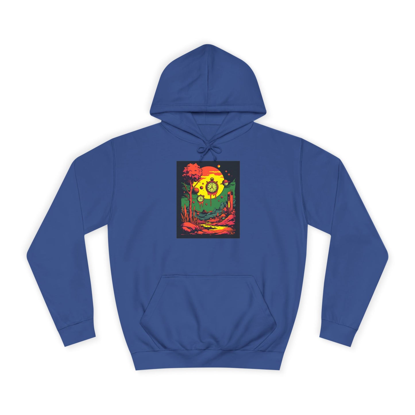 Unisex College Hoodie | Surreal Dripping Geometry