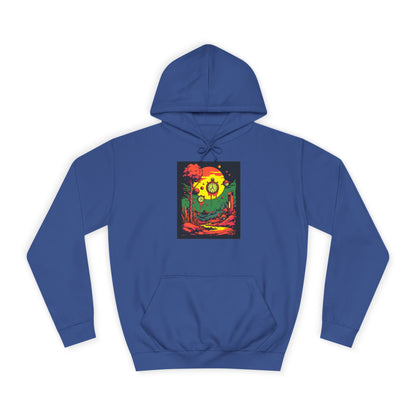 Unisex College Hoodie | Surreal Dripping Geometry