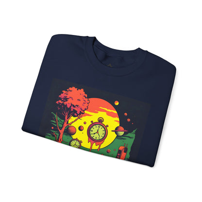 Unisex Heavy Blend™ Crewneck Sweatshirt | Surreal Dripping Geometry