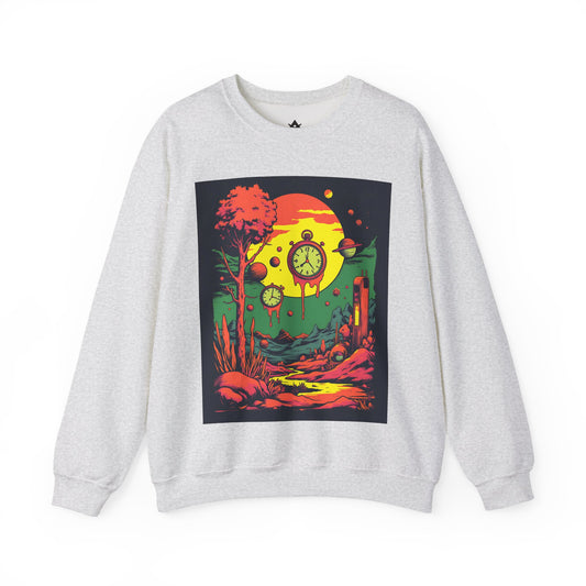 Unisex Heavy Blend™ Crewneck Sweatshirt | Surreal Dripping Geometry