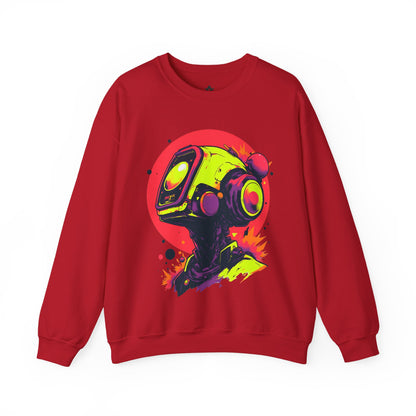 Unisex Heavy Blend™ Crewneck Sweatshirt | Y2K Abstract Robot T-Shirt Design