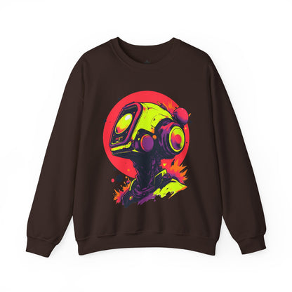 Unisex Heavy Blend™ Crewneck Sweatshirt | Y2K Abstract Robot T-Shirt Design
