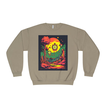 Unisex NuBlend® Crewneck Sweatshirt | Surreal Dripping Geometry