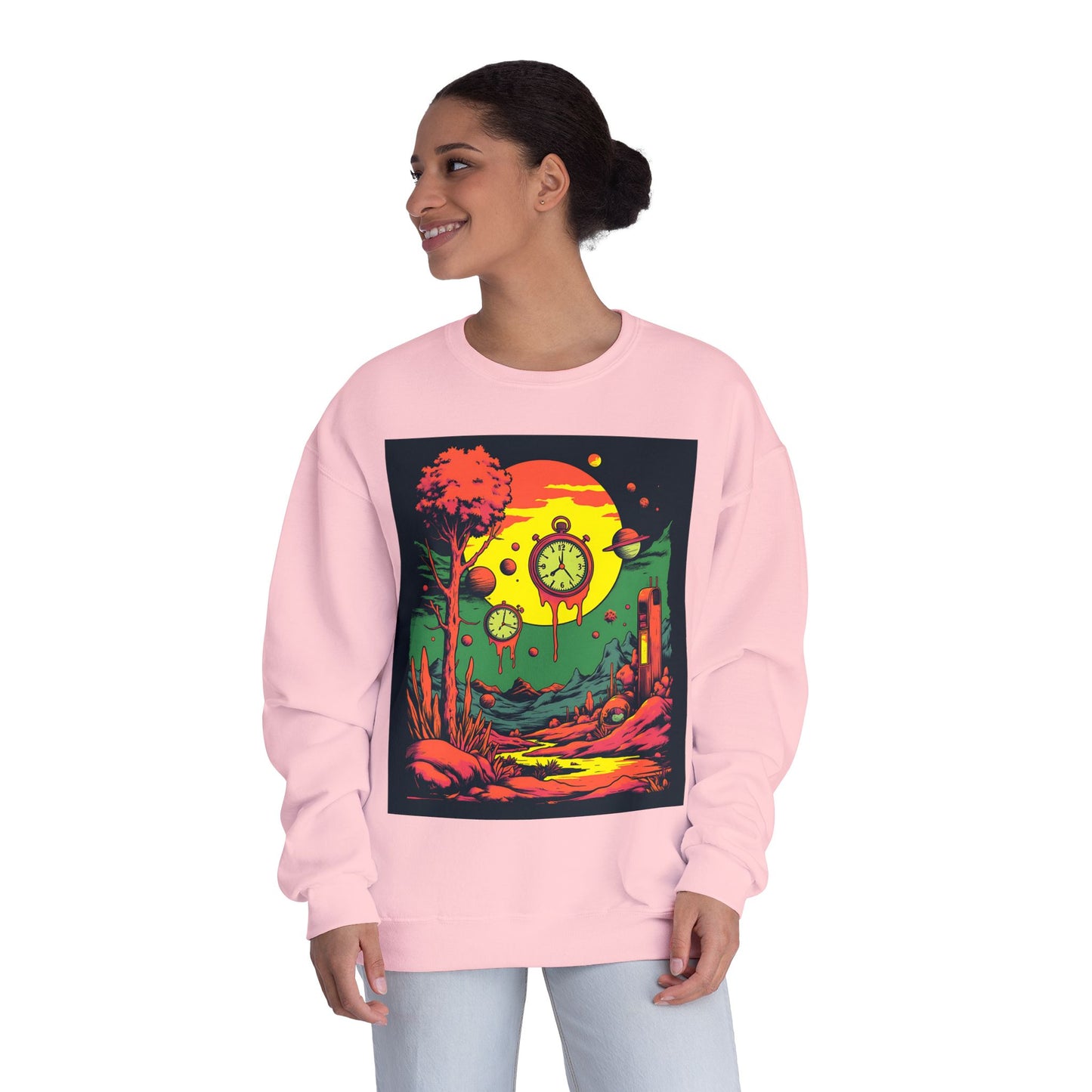 Unisex NuBlend® Crewneck Sweatshirt | Surreal Dripping Geometry