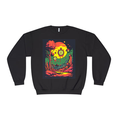 Unisex NuBlend® Crewneck Sweatshirt | Surreal Dripping Geometry