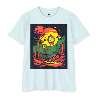 Unisex CVC Jersey T-shirt | Surreal Dripping Geometry