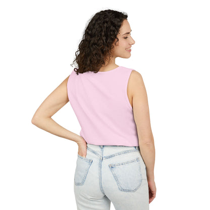 Unisex Garment-Dyed Tank Top | Surreal Dripping Geometry