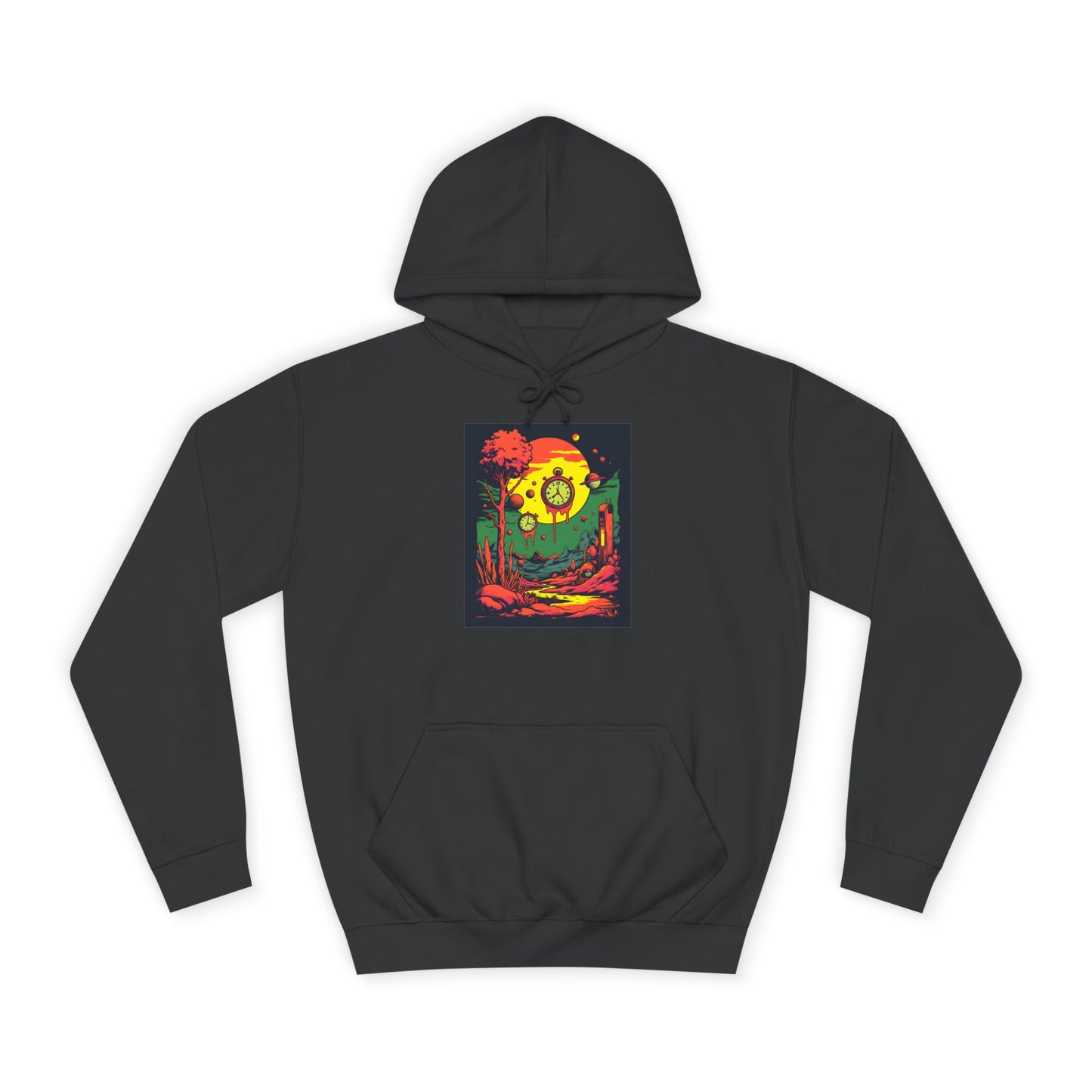 Unisex College Hoodie | Surreal Dripping Geometry