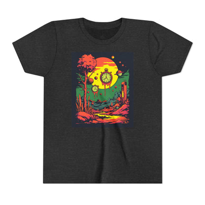 Youth Short Sleeve Tee | Surreal Dripping Geometry