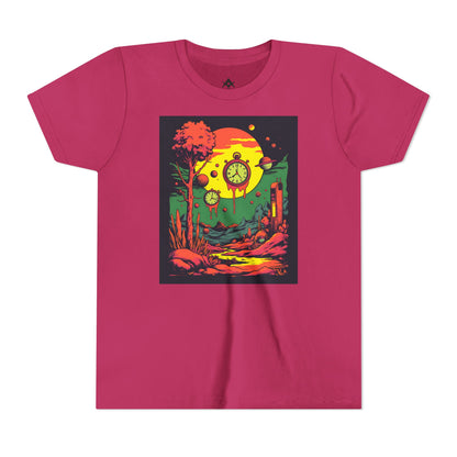 Youth Short Sleeve Tee | Surreal Dripping Geometry