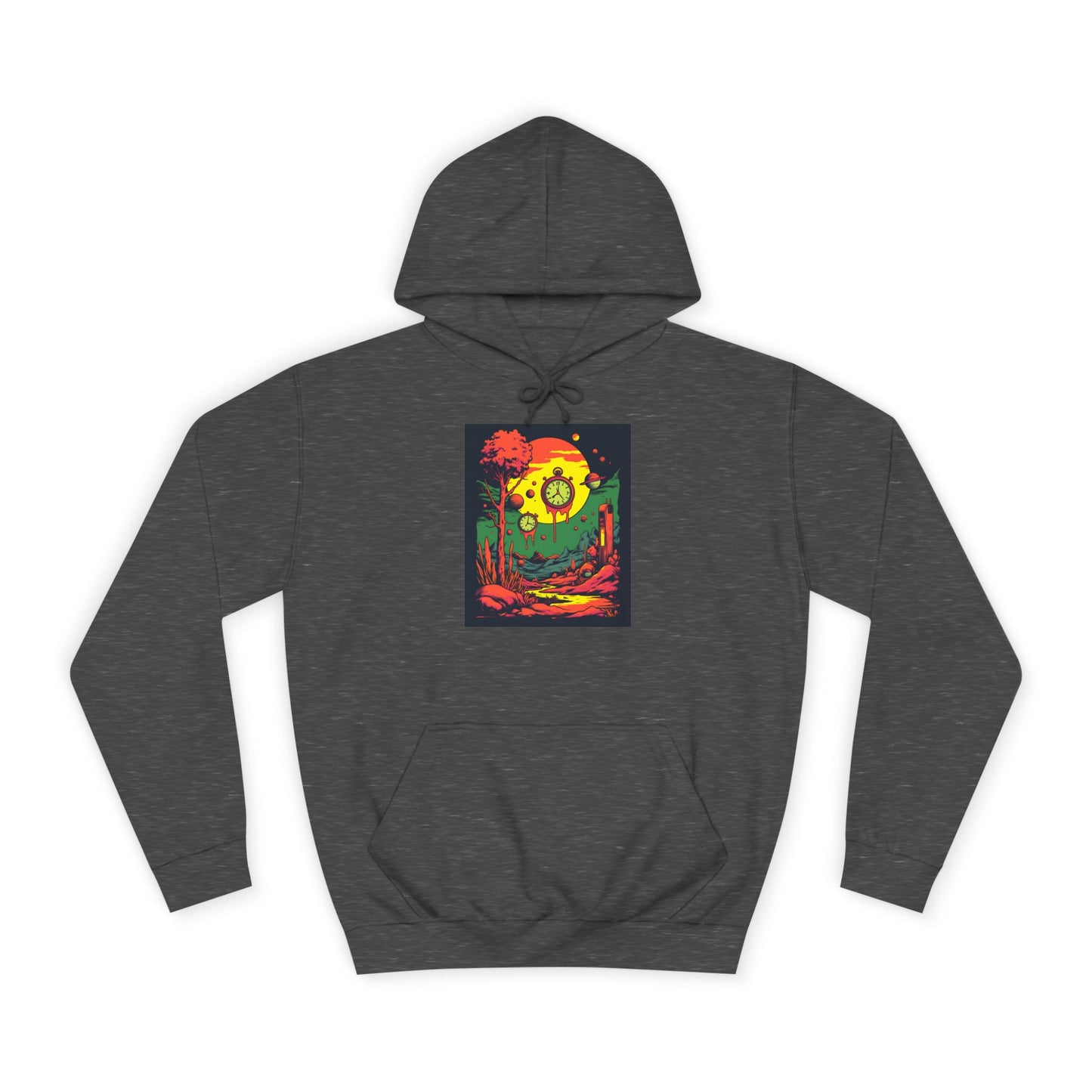 Unisex College Hoodie | Surreal Dripping Geometry