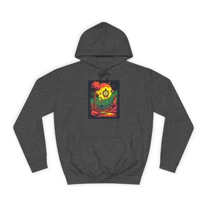 Unisex College Hoodie | Surreal Dripping Geometry
