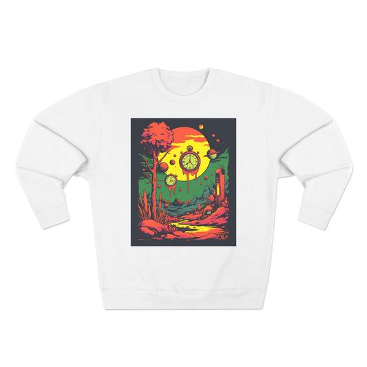 Unisex Crewneck Sweatshirt | Surreal Dripping Geometry