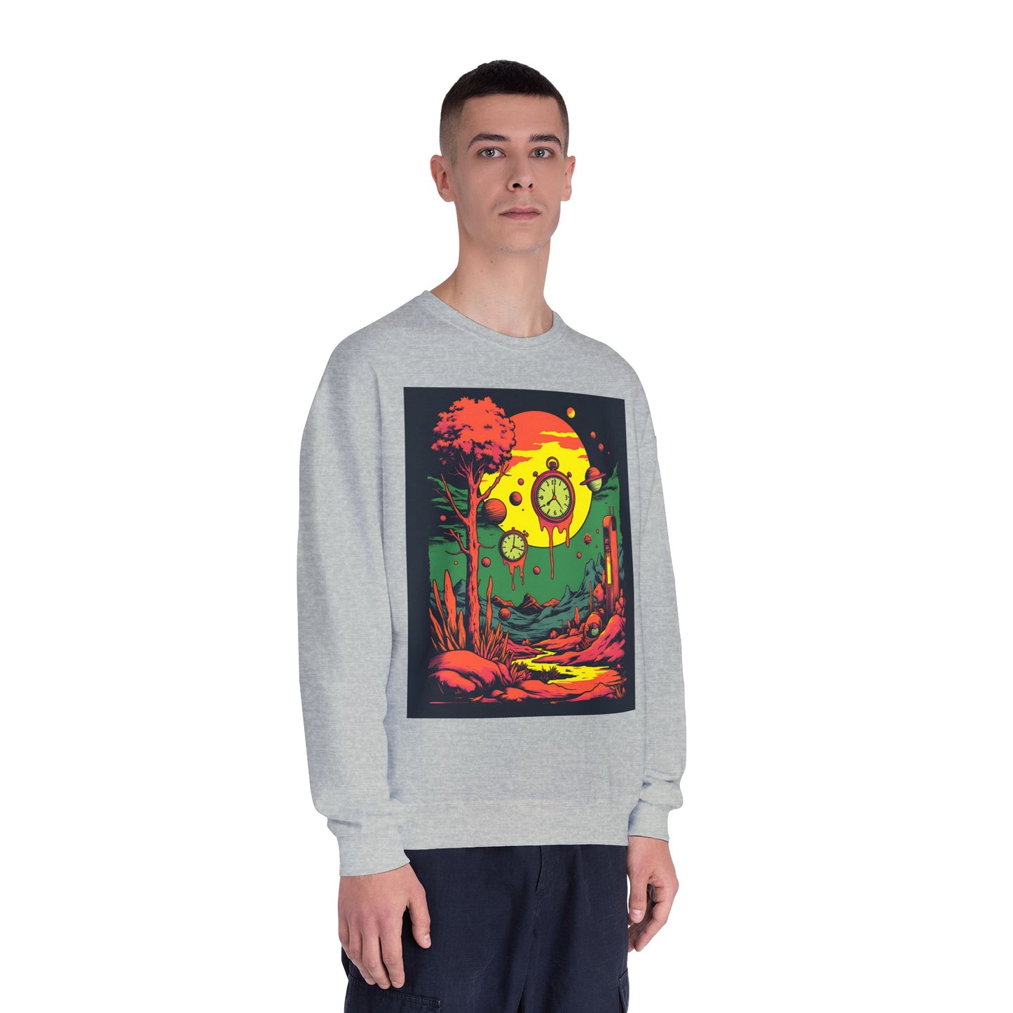 Unisex NuBlend® Crewneck Sweatshirt | Surreal Dripping Geometry