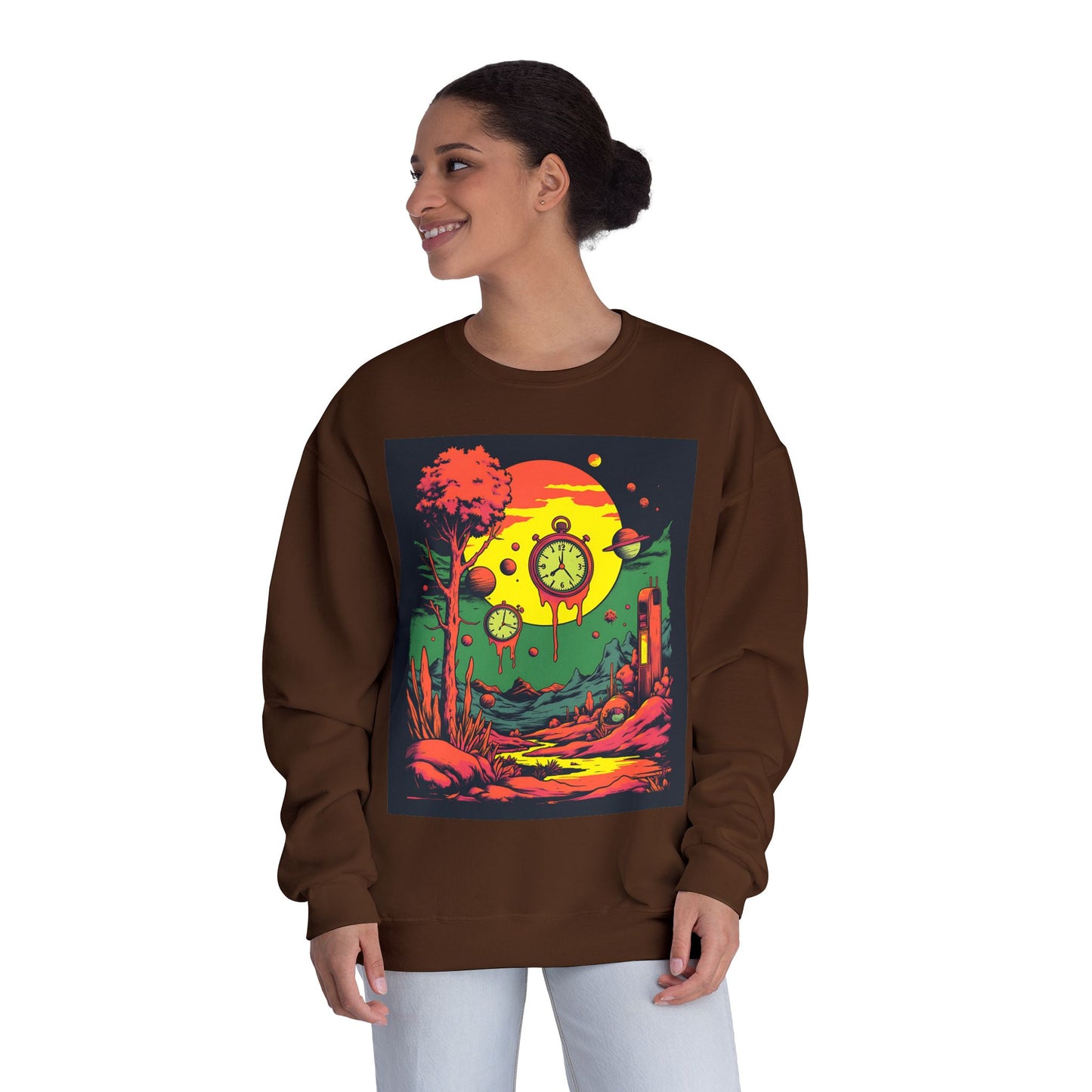 Unisex NuBlend® Crewneck Sweatshirt | Surreal Dripping Geometry
