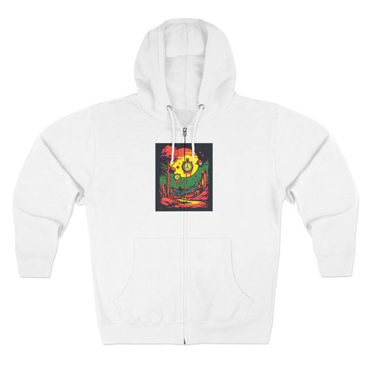 Unisex Zip Hoodie | Surreal Dripping Geometry