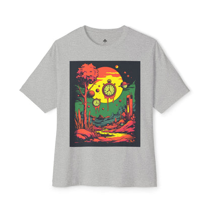 Unisex Oversized Boxy Tee | Surreal Dripping Geometry