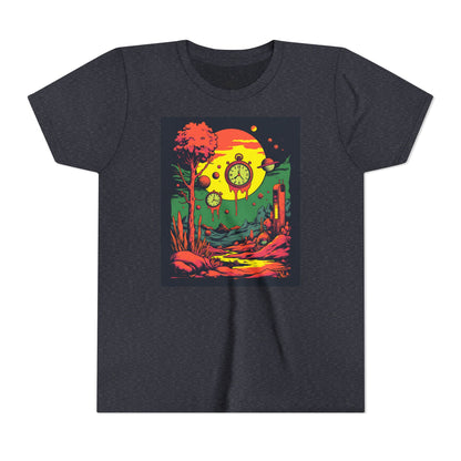 Youth Short Sleeve Tee | Surreal Dripping Geometry