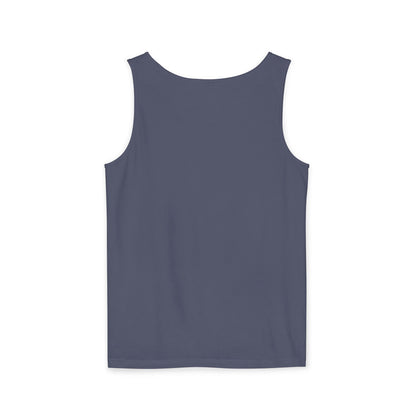 Unisex Garment-Dyed Tank Top | Surreal Dripping Geometry