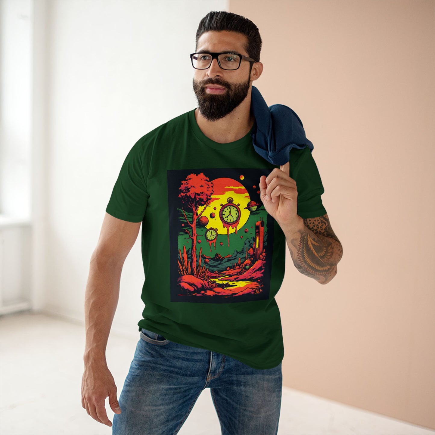 Adult Staple Tee | Surreal Dripping Geometry