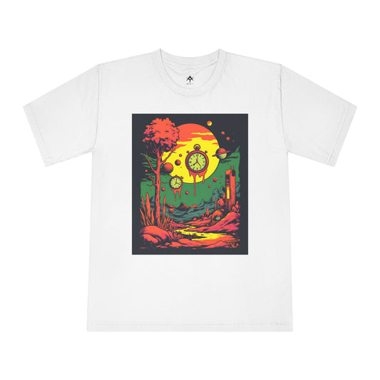 Unisex Classic Crewneck T-Shirt | Surreal Dripping Geometry