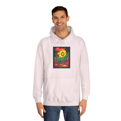 Unisex College Hoodie | Surreal Dripping Geometry
