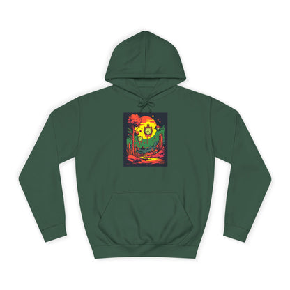 Unisex College Hoodie | Surreal Dripping Geometry