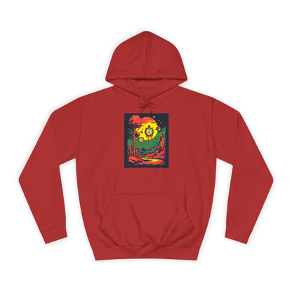 Unisex College Hoodie | Surreal Dripping Geometry