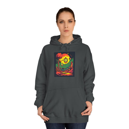 Unisex College Hoodie | Surreal Dripping Geometry