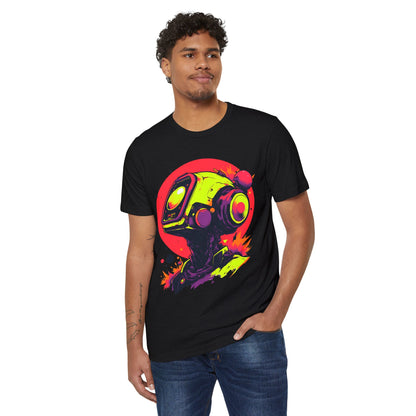 Unisex Recycled Organic T-Shirt | Y2K Abstract Robot T-Shirt Design