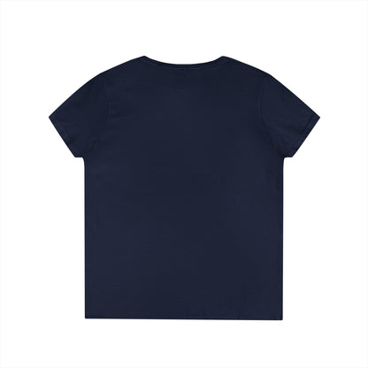 Ladies' V-Neck T-Shirt | Surreal Dripping Geometry