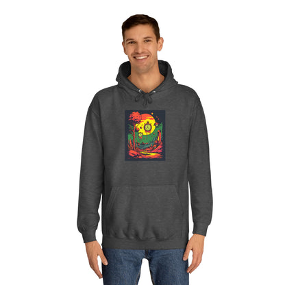 Unisex College Hoodie | Surreal Dripping Geometry