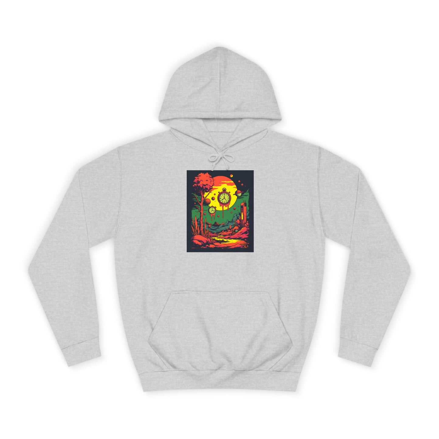 Unisex College Hoodie | Surreal Dripping Geometry