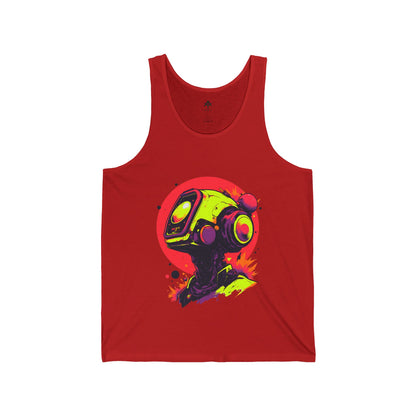 Unisex Jersey Tank | Y2K Abstract Robot T-Shirt Design