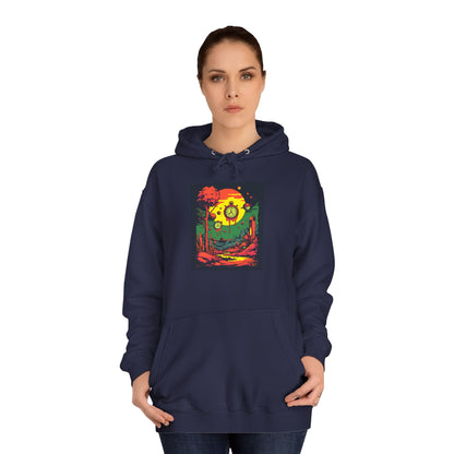 Unisex College Hoodie | Surreal Dripping Geometry