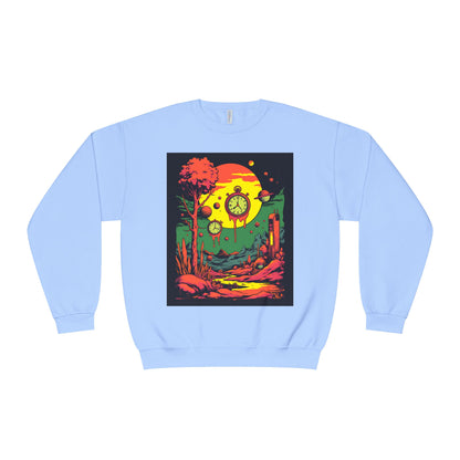 Unisex NuBlend® Crewneck Sweatshirt | Surreal Dripping Geometry