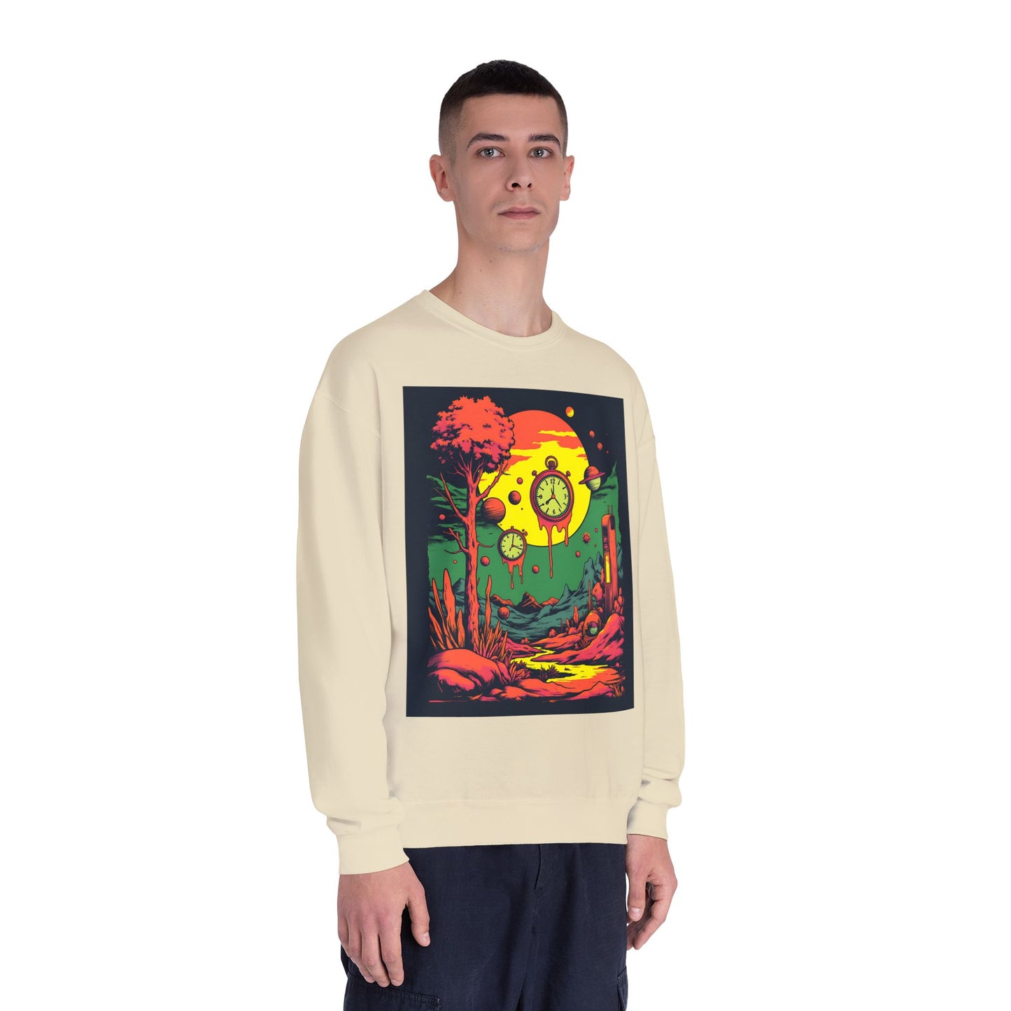 Unisex NuBlend® Crewneck Sweatshirt | Surreal Dripping Geometry