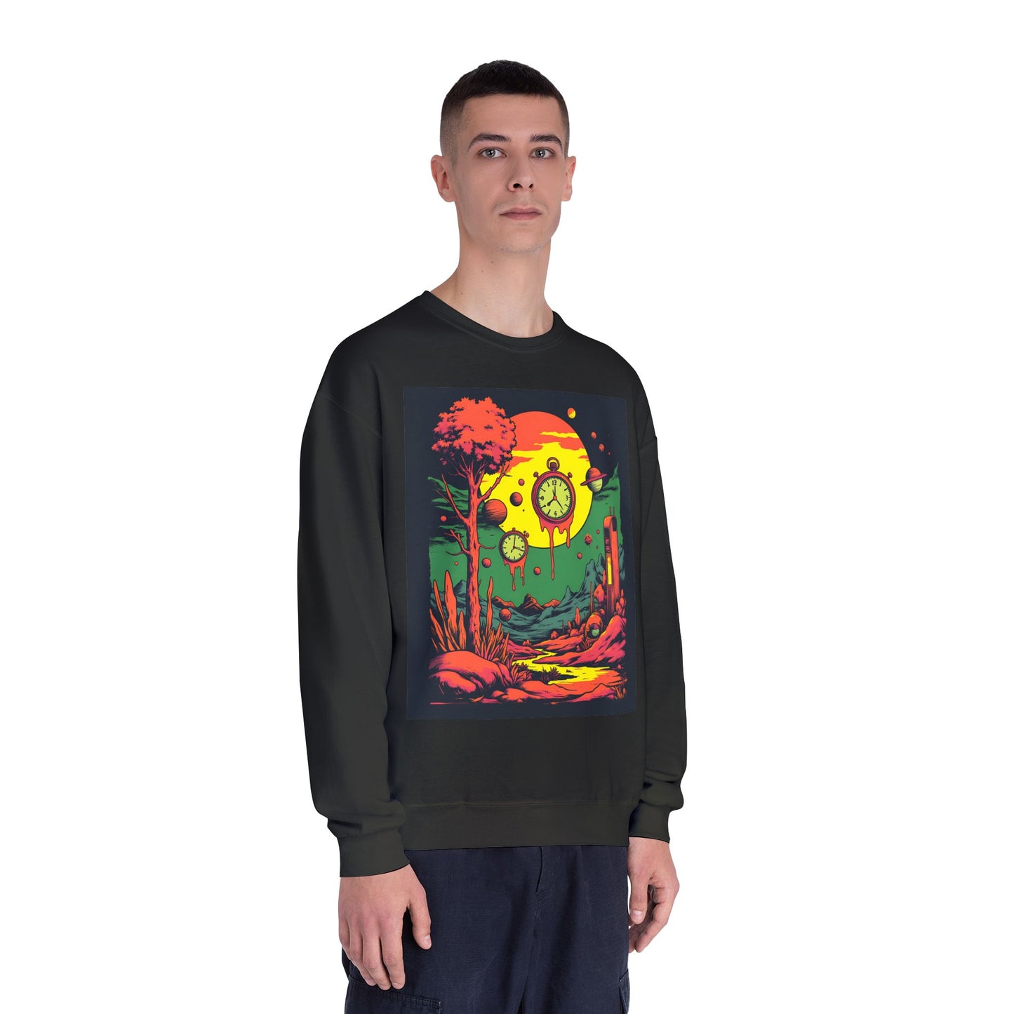 Unisex NuBlend® Crewneck Sweatshirt | Surreal Dripping Geometry