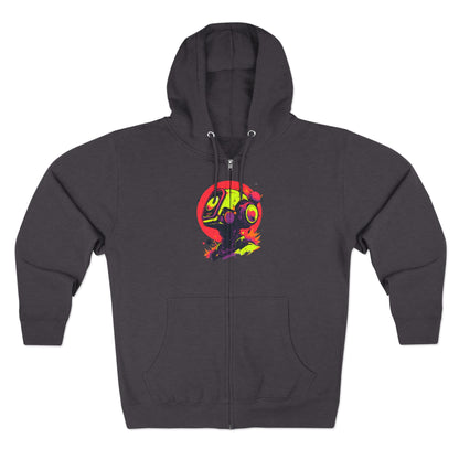 Unisex Zip Hoodie | Y2K Abstract Robot T-Shirt Design