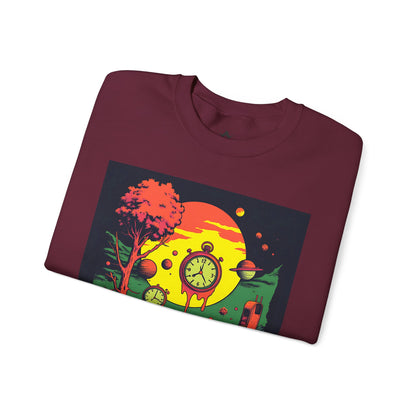 Unisex Heavy Blend™ Crewneck Sweatshirt | Surreal Dripping Geometry
