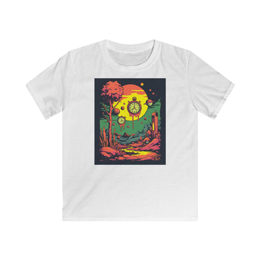 Kids Softstyle Tee | Surreal Dripping Geometry